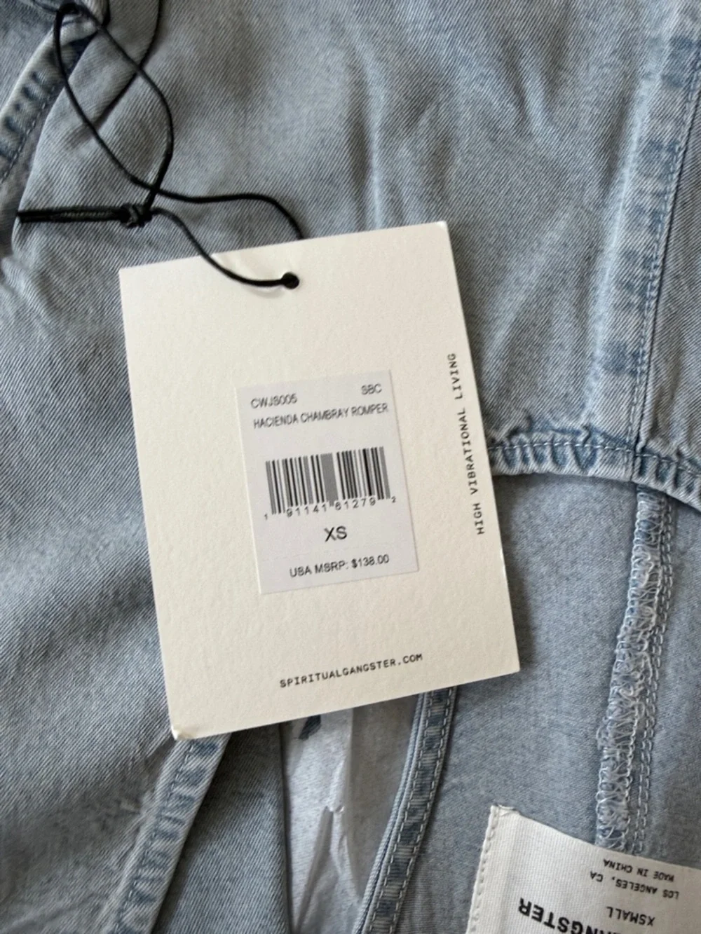 Spiritual Gangster Chambray Romper - Picture 9 of 9